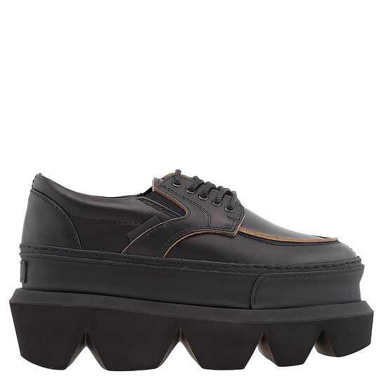 ldifferent material platform shoes ブラック Black Patent Leather Platform Shoes Women Gothic Lace Up