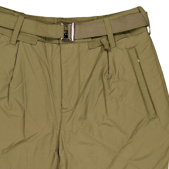 Sacai Men's Khaki Quilted Pants, Brand Size 0 (X-Small) 22