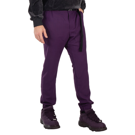 Sacai Men's Purple Suiting Pants With Belt, Brand Size 1