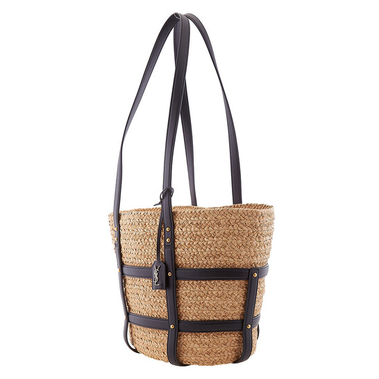 Saint Laurent Basket Medium Panier Raffia Bag