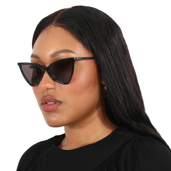 サングラス SAINT LAURENT Woman Sunglasses Black SL475JERRY 001 Saint Laurent SL475 Jerry Sunglasses in Black – Designer