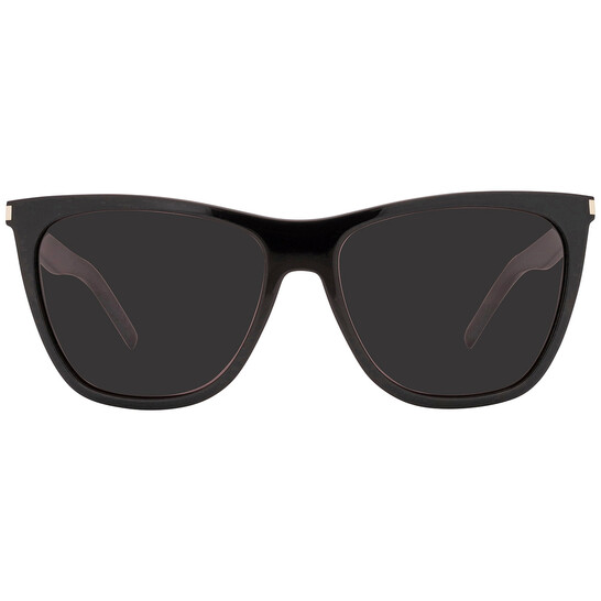 SAINT LAURENT キャットアイサンクラス SL526 001 Saint Laurent Black Cat Eye Ladies Sunglasses SL 526 001 58