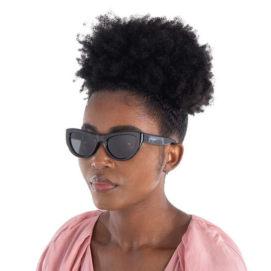 Saint Laurent Black Cat Eye Ladies Sunglasses SL 676 001 53