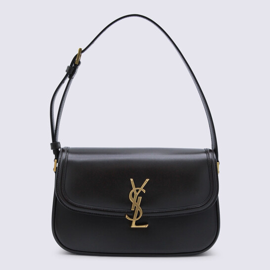 Saint Laurent Black Leather Solferino Small Shoulder Bag