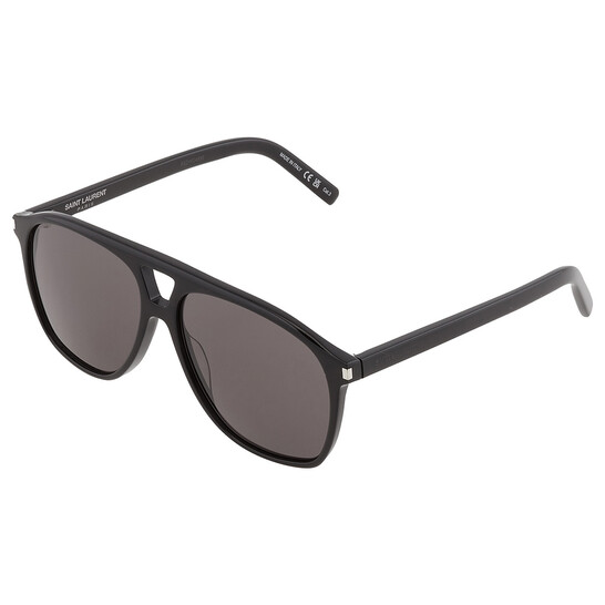 Saint Laurent Black Navigator Ladies Sunglasses SL 596 DUNE