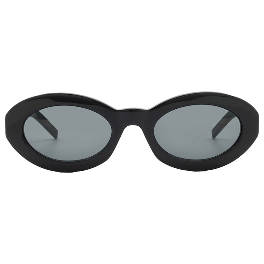 Saint Laurent Black Oval Ladies Sunglasses SL M136 001 52
