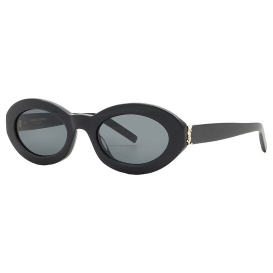 Saint Laurent Black Oval Ladies Sunglasses SL M136 001 52