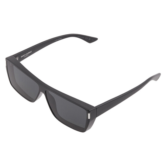 Saint Laurent Black Rectangular Unisex Sunglasses SL 757 001 64