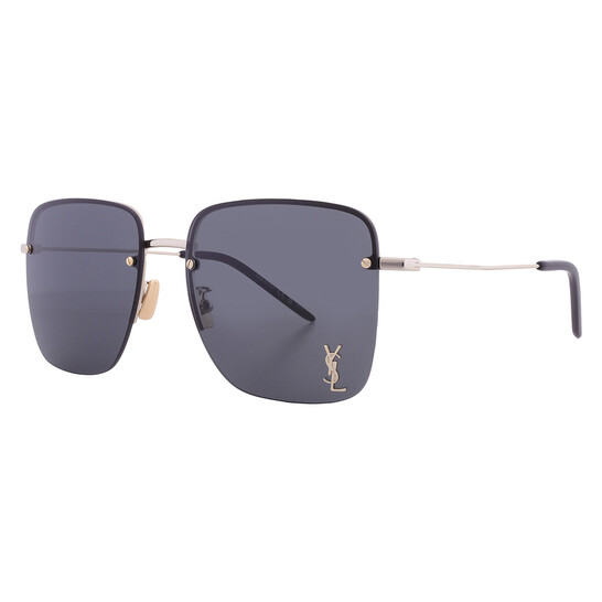 SAINT LAURENT スクエアフレムサンクラス SL312M 013 Saint Laurent Black Square Ladies Sunglasses SL 312 M 013 58