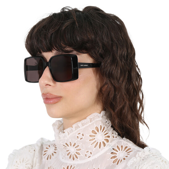 Saint Laurent Black Square Ladies Sunglasses SL 451 001 56