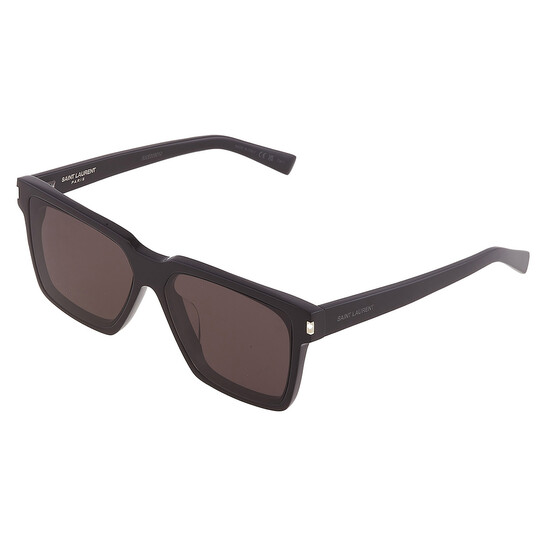 Saint Laurent Black Square Unisex Sunglasses SL 610/F 001 59
