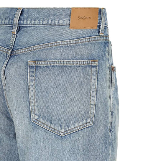 Saint Laurent Blue Beat Denim Loose-Fit Jeans, Waist Size 32