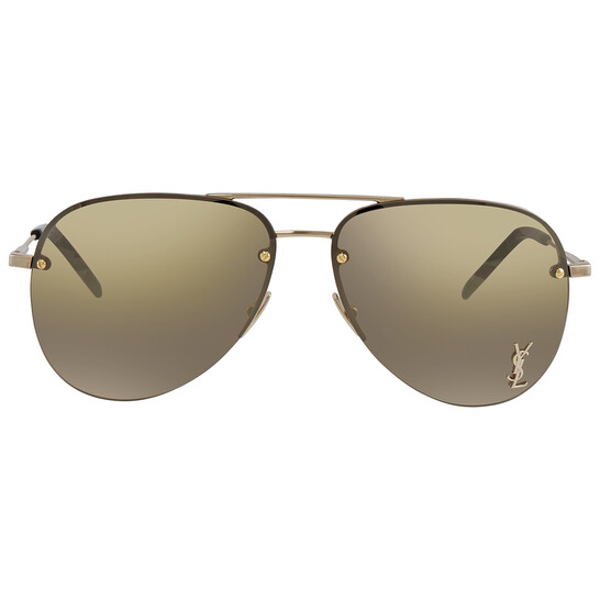 Saint Laurent Classic Sunglasses women’s mirror Saint Laurent Sunglasses SL 312 M 006 Gold Grey Gold Mirror  main image 2