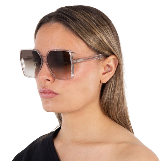 Saint Laurent Brown Gradient Square Ladies Sunglasses SL 232 BETTY