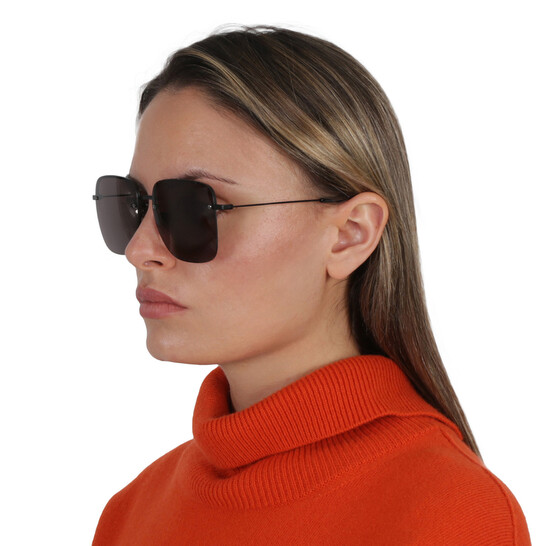 Saint Laurent Brown Square Ladies Sunglasses SL 312M 001 58