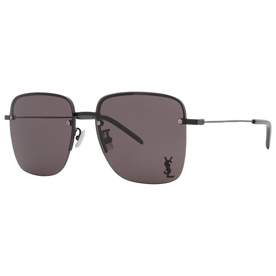 Saint Laurent Brown Square Ladies Sunglasses SL 312M 001 58