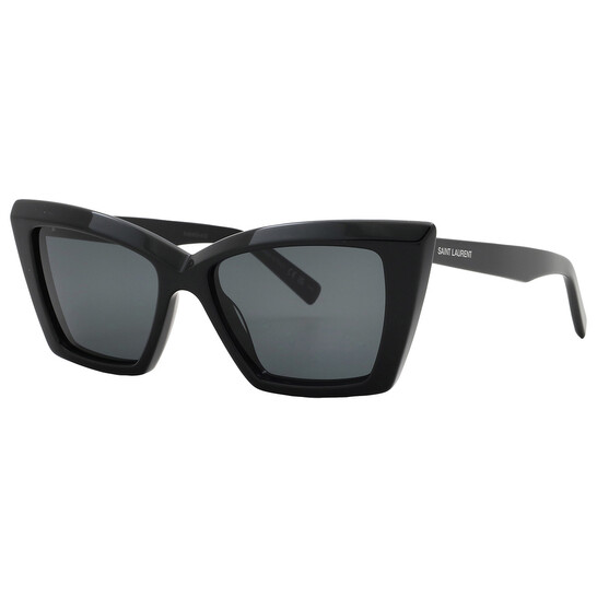 Saint Laurent Dark Grey Cat Eye Ladies Sunglasses SL 657 001 54