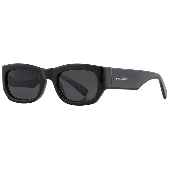 Saint Laurent Dark Grey Rectangular Ladies Sunglasses SL 713 001