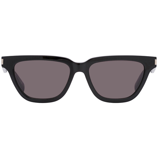 Saint Laurent Dark Grey Smoke Cat Eye Ladies Sunglasses SL