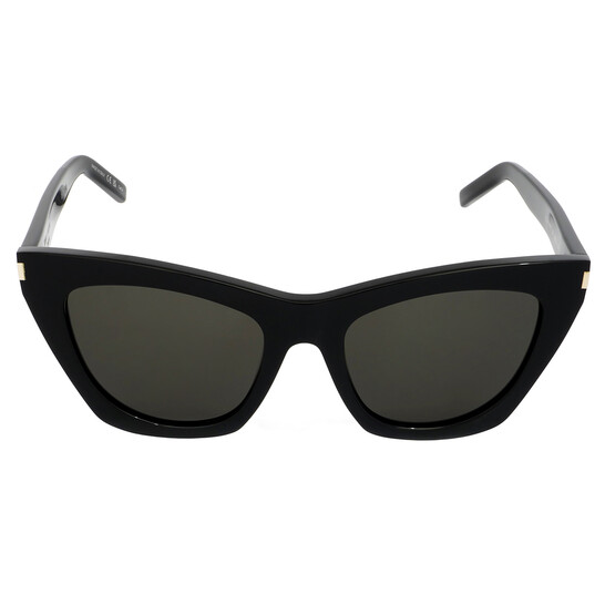 Saint Laurent Grey Cat Eye Ladies Sunglasses SL 214 KATE 001 55
