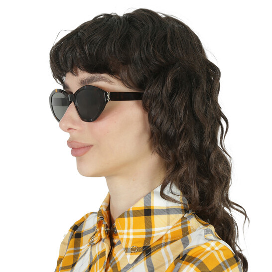 Saint Laurent Grey Cat Eye Ladies Sunglasses SL M60 002 54