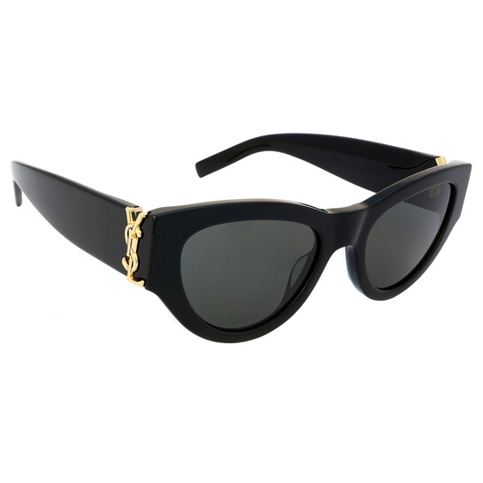 サングラス SAINT LAURENT Woman Sunglasses Grey SLM94 001 Buy Saint Laurent SL M94-001 Black/Gray Cat-Eye Women