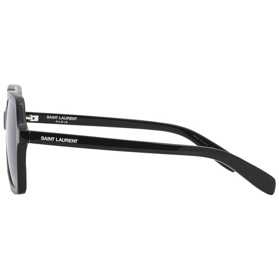 SAINT LAURENT スクエアフレムサンクラス SL174 001 Saint Laurent Grey Gradient Square Ladies Sunglasses SL 174