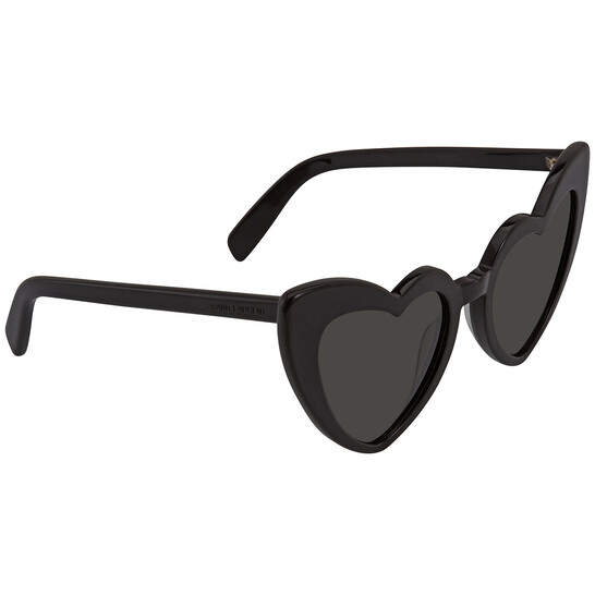Saint Laurent Grey Heart Ladies Sunglasses SL 181 LOULOU 001 54