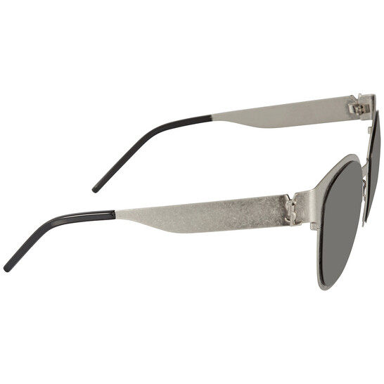 SAINT LAURENT / サングラス/--/メタル/SLV/GRY/レディース/SLM42 Saint Laurent Grey Round Ladies Sunglasses SLM42-30007184005