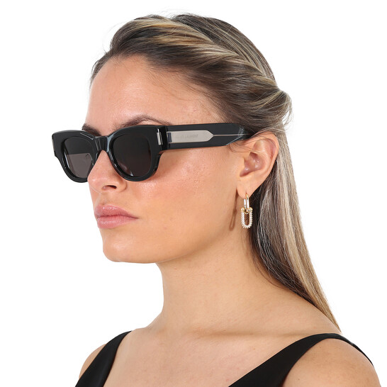 Saint Laurent Grey Square Ladies Sunglasses SL 573 001 49  display picture 1