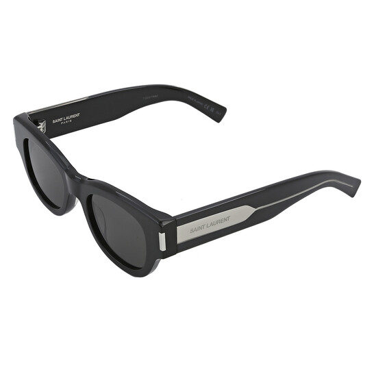 Saint Laurent Grey Square Ladies Sunglasses SL 573 001 49