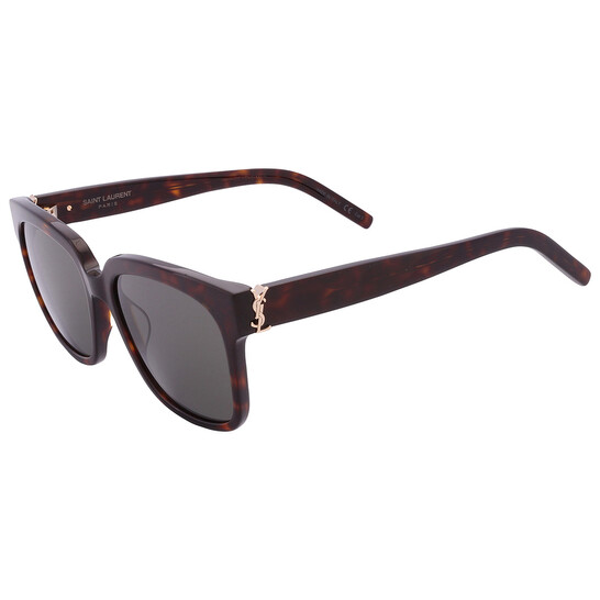 Saint Laurent Grey Square Ladies Sunglasses SL M40 004 54