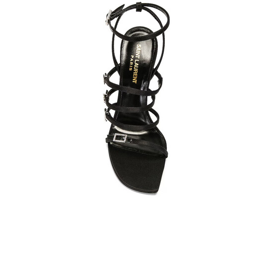 Saint Laurent Jerry Satin Sandals, Brand Size 39 ( US Size 9 ) - 546x546 Image #4