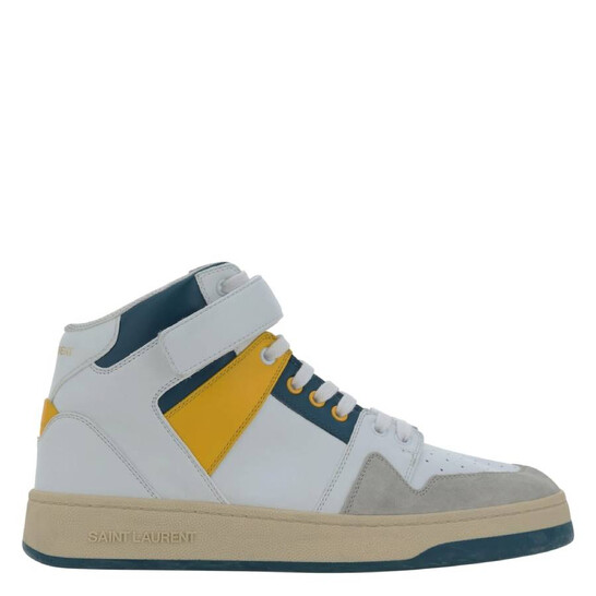 Saint Laurent Lax Colour-Block Mid-Top Sneakers, Brand Size 40