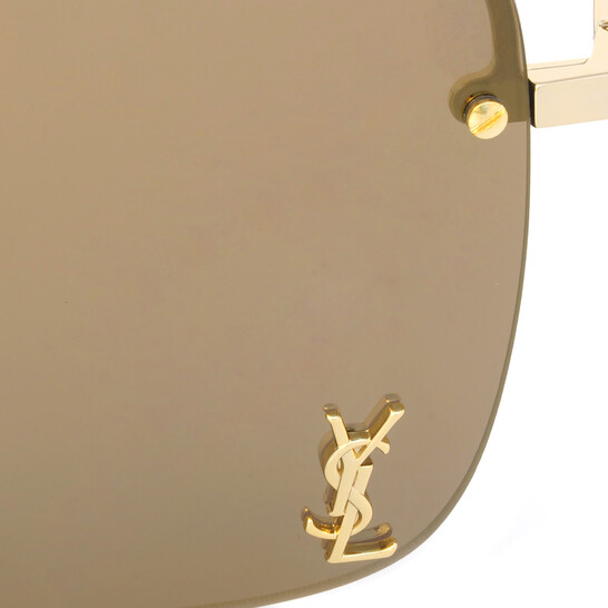 Saint Laurent Mirrored Brown Square Ladies Sunglasses SL 312