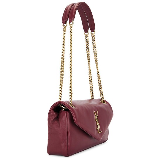 Saint Laurent Plunged Lambskin Small Calypso Bag 734153 AACQO 6268