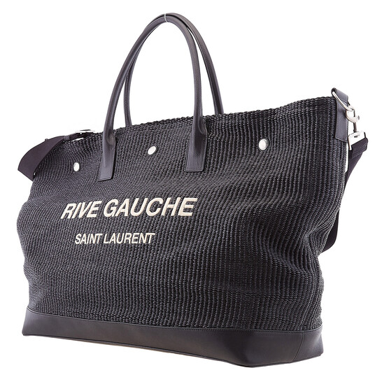 Saint Laurent Rive Gauche Logo Embroidered Shopper Bag