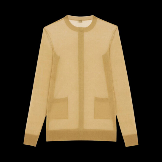 Saint Laurent Sheer Silk Cardigan, Size Large 795317 Y76RI 8082