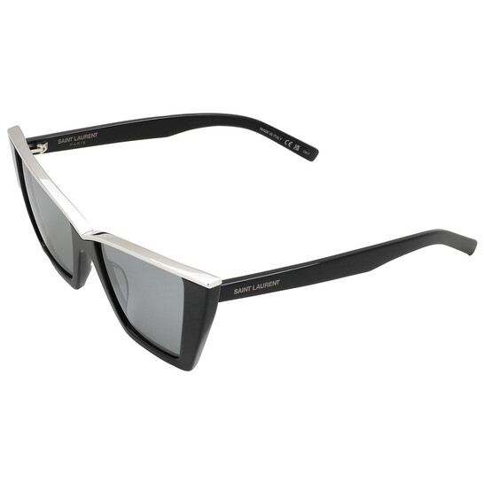 Saint Laurent Silver Cat Eye Ladies Sunglasses SL 570 002 54