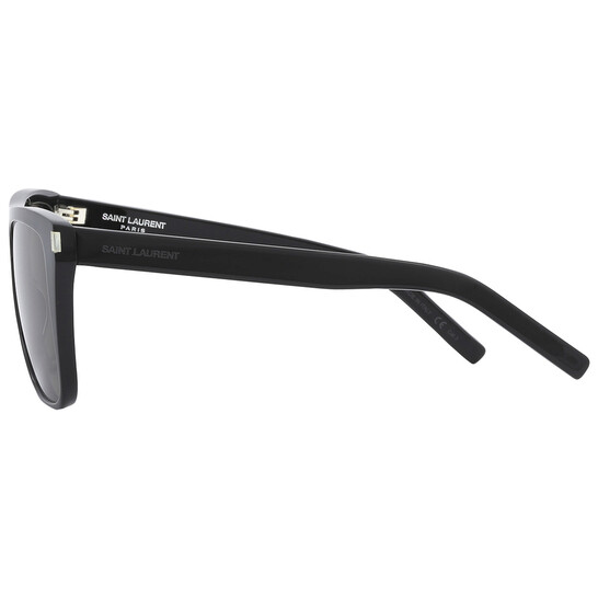 Saint Laurent Smoke Grey Rectangular Unisex Sunglasses SL 1  display picture 3