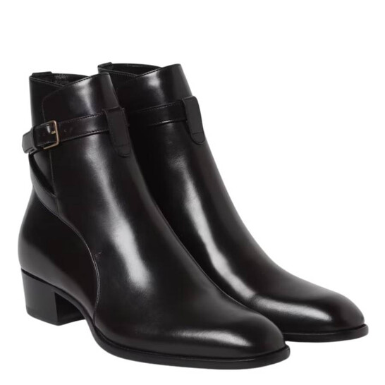 Saint Laurent Wyatt Leather Chelsea Boots, Brand Size 43 