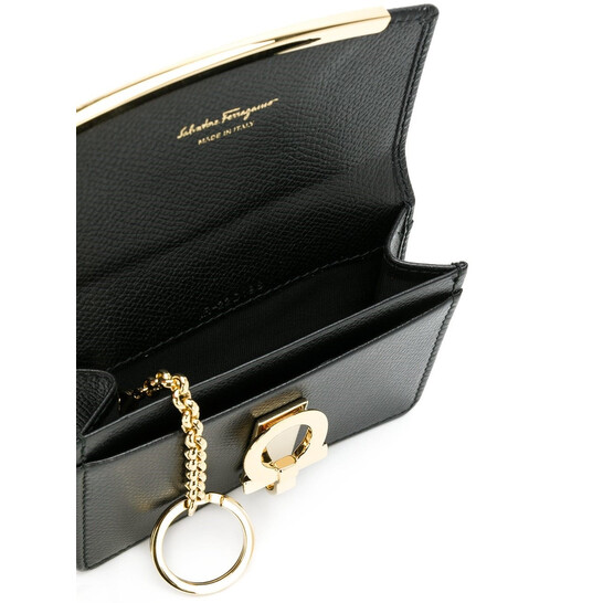 ★FERRAGAMO★ Gancini Business Card Holder Black 22D19868335 Ferragamo Gancini Leather Card Holder | Black | FARFETCH