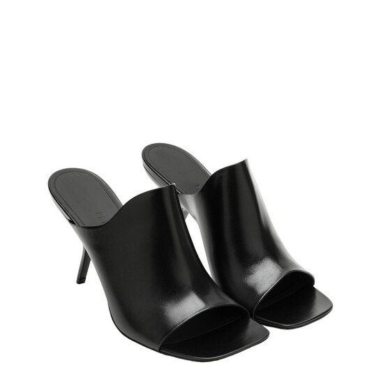 Ferragamo Salvatore Ferragamo Black Nappa Open-Toe Slide