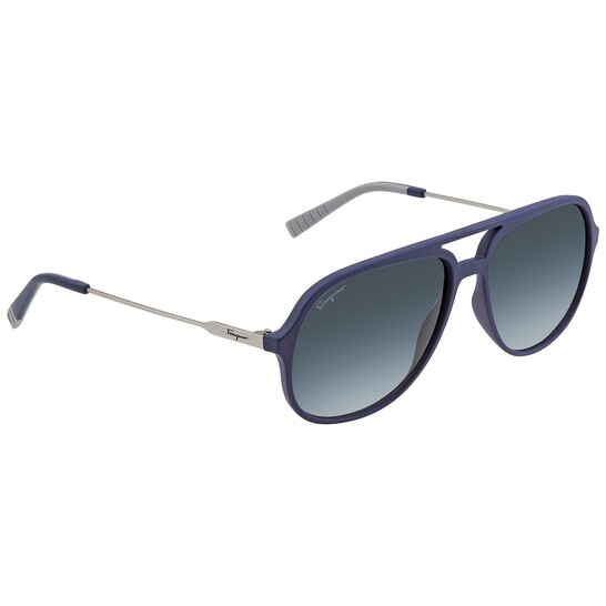 Salvatore Ferragamo Blue Gradient Sunglasses Ferragamo Salvatore Ferragamo Blue Gradient Square Ladies  main image 3