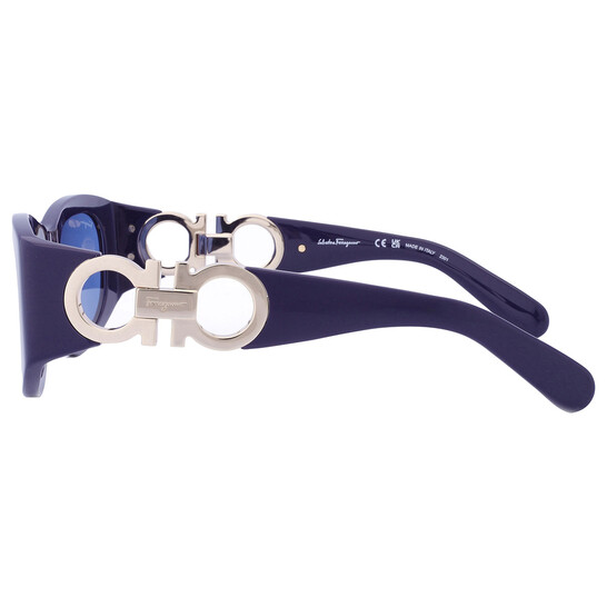 Ferragamo Salvatore Ferragamo Blue Oval Ladies Sunglasses