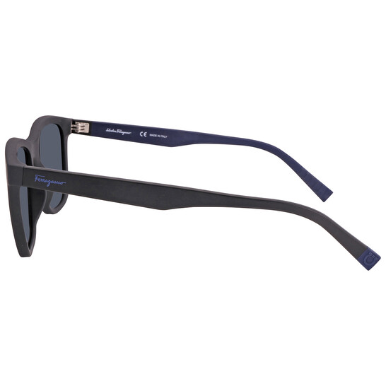 Ferragamo Salvatore Ferragamo Blue Rectangular Men's Sunglasses