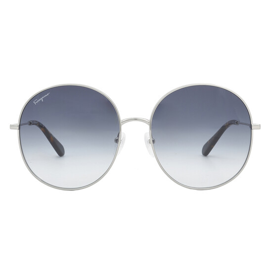 Ferragamo Salvatore Ferragamo Blue Round Ladies Sunglasses