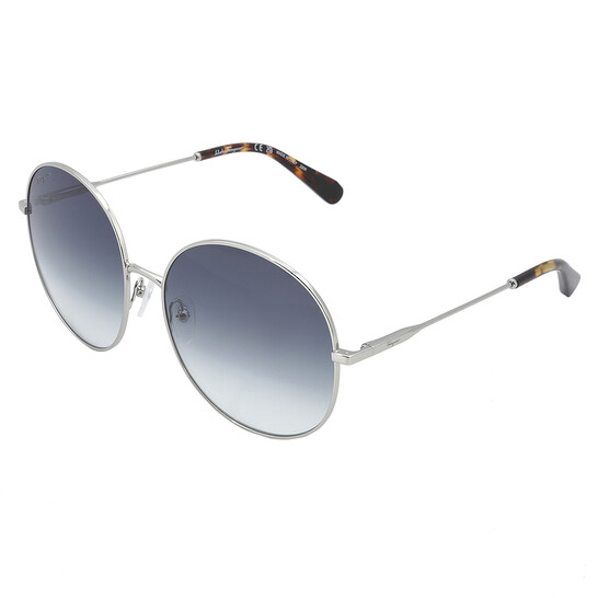 Ferragamo Salvatore Ferragamo Blue Round Ladies Sunglasses  display picture 3
