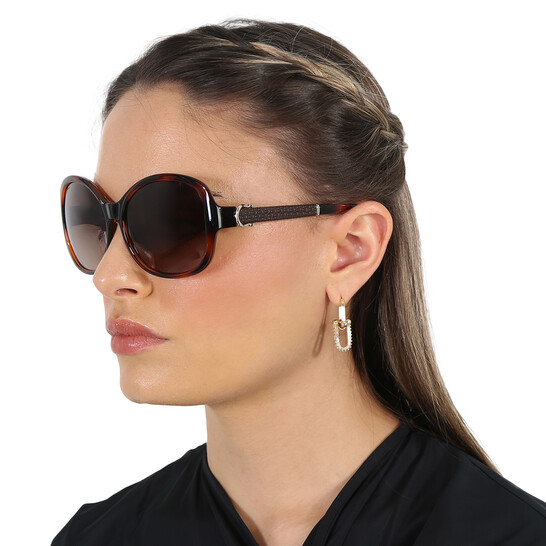 SALVATORE FERRAGAMO ラウントトゥスリッホンスライト Ferragamo Women's Sunglasses SF744SLA-214-59 – Ashford.com