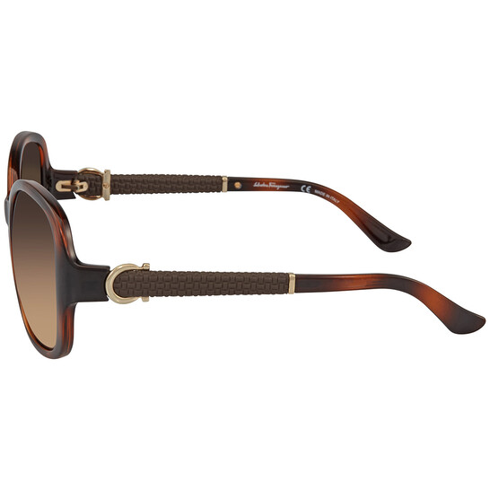 Ferragamo Salvatore Ferragamo Brown Gradient Butterfly Sunglasses
